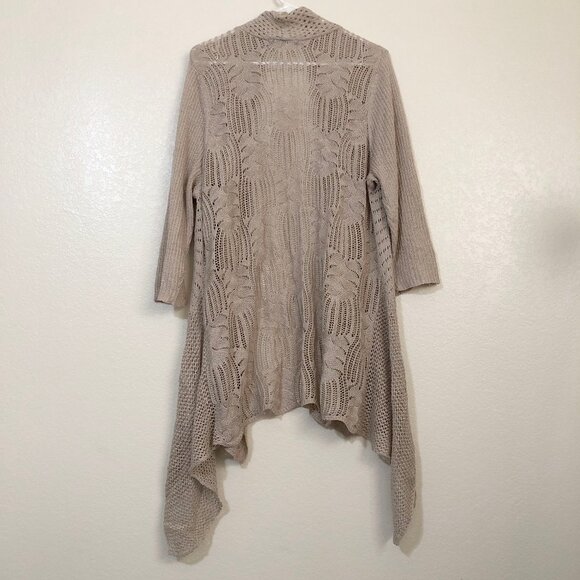 Women's Knit Cardigan Sidetail Waterfall Open Front Lauren Michelle Woman 1X - Picture 3 of 10